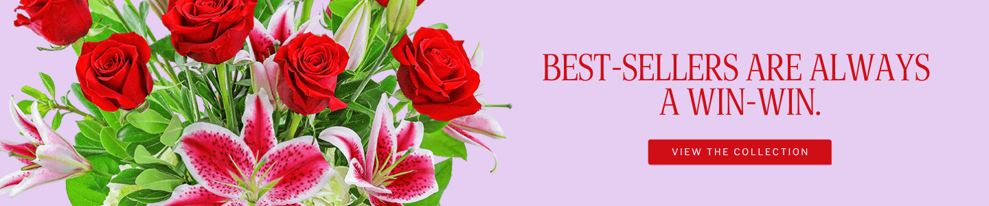 Best Sellers Banner linking to best selling flowers